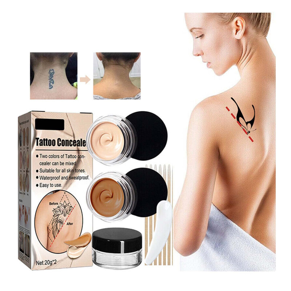 Cream Tattoo Concealer Waterproof Scar Cover For Birthmarks Longlasting Smooth Blend