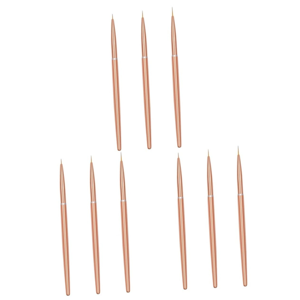 9pcs Nail Art Liner Brush Set for Fine Detailing and Precise Manicure Designs