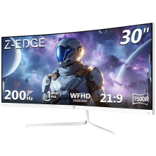 Z-Edge 30 Inch Ultrawide Curved Gaming Monitor 200Hz(DP) 1ms MPRT 2560x1080, 21:9, White