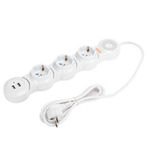 Surge Protector Power Strip With Multi Safety Protection, Flexible Design Universal Power Strip Featuring Push Type Circular Structure And Voltage