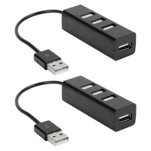 SuperSpeed USB-Hub mit Datenübertragung, Plug & Play für Windows 8, Mac, Linux-Systeme (2 Stück)