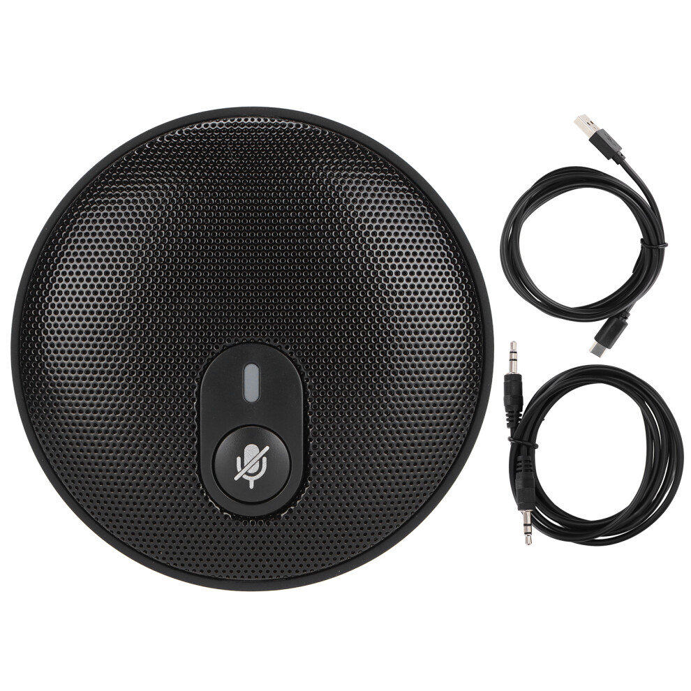 Conference Usb Microphone, Officially Recognized Voice Tech For Crystal Clear Sound, Portable 360 Smart Voice Pickup With Gravity Sensing Mute 9176269514181