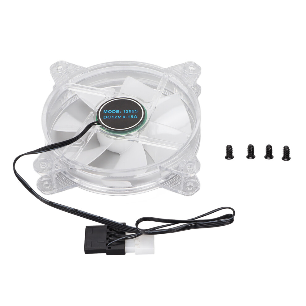 120Mm Silent Case Fan, Customizable Rgb Effects Transparent Fan Blades With Immersive Visual Experience 9423501483997