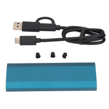 Gabinete USB M.2 para USB-C ultrarrápido em liga de alumínio com tecnologia UASP para transferência de alta velocidade e indicador LED de