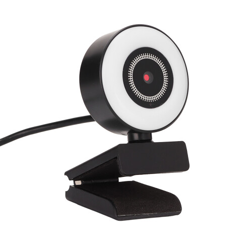 Webcam ροής plug and play με ρυθμιζόμενο φωτισμό δακτυλίου τριών επιπέδων, διπλό 2