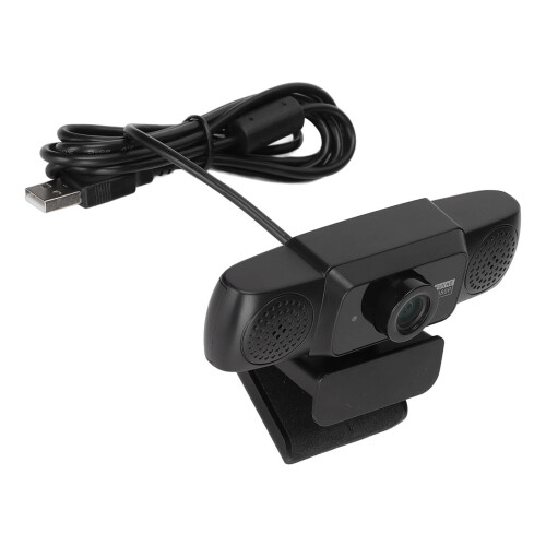 Κάμερα web Full HD Plug and Play, Webcam USB 1080P με στερεοφωνικό μικρόφωνο, ακύρωση θορύβου, 2