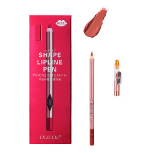 Lip Liner Pencil Peach Milk Tea Shade Longwear Matte Finish with Builtin Sharpener