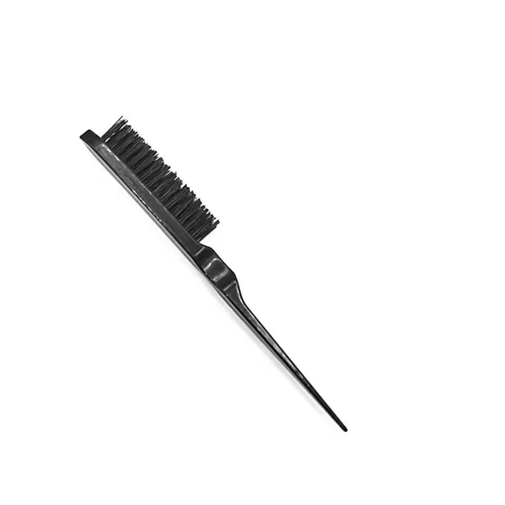 Teasing Hair Brush with Precise Sectioning for Lasting Volume, Slim Black Back Combing Comb