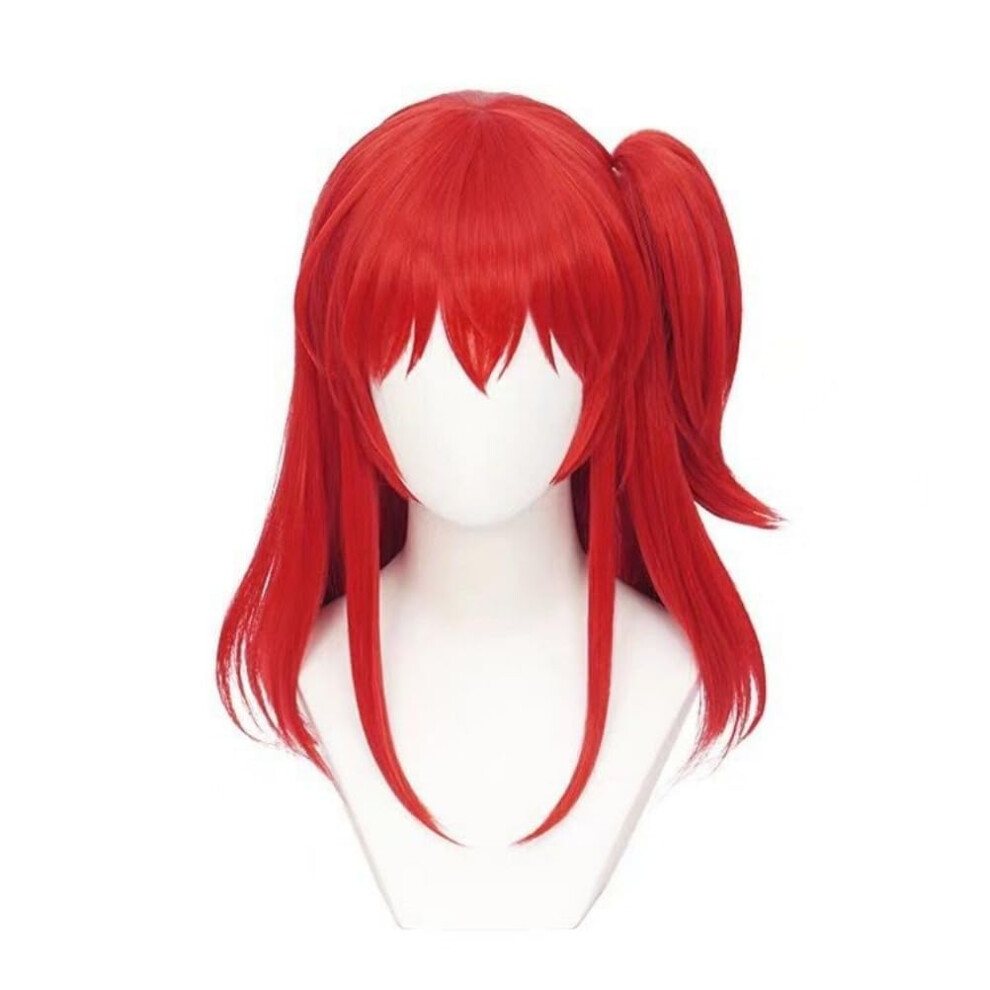 Unisex Red Braided Cosplay Wig Heat Resistant Synthetic Adjustable Fit