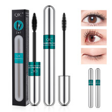 2 Pack 4D Silk Fiber Mascara, Volumizing and Lengthening Black Lash Makeup, Smudgeproof AllDay Wear