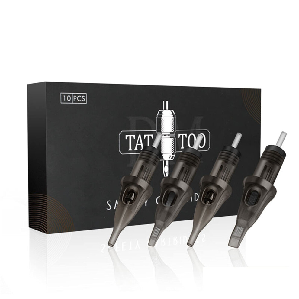 Tattoo Cartridge Needles 1209RM 0.35mm with Ink Backflow Protection for Permanent Makeup and Shading