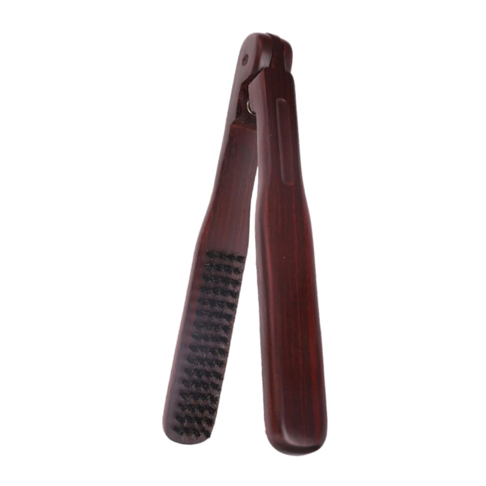 Unisex Hair Straightening Comb With Bristle Clamp, Antistatic, Compact Travelfriendly For Smooth Styling