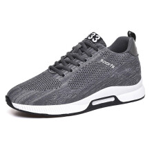 Men's Elevator Sneakers with Hidden Heel Lift Mesh Trainers for Height Increase Walking Running Gym 6 UK Grey