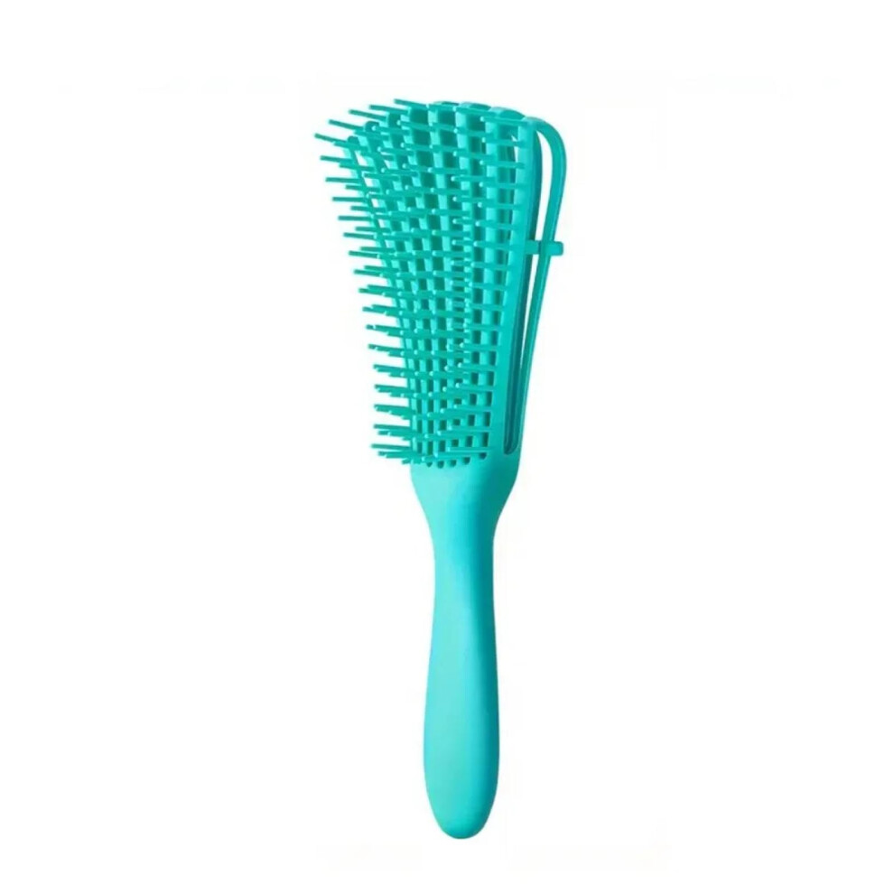 Green Detangling Hair Brush For Curly Thick Hair With Gentle Knot Removal And Scalp Massage