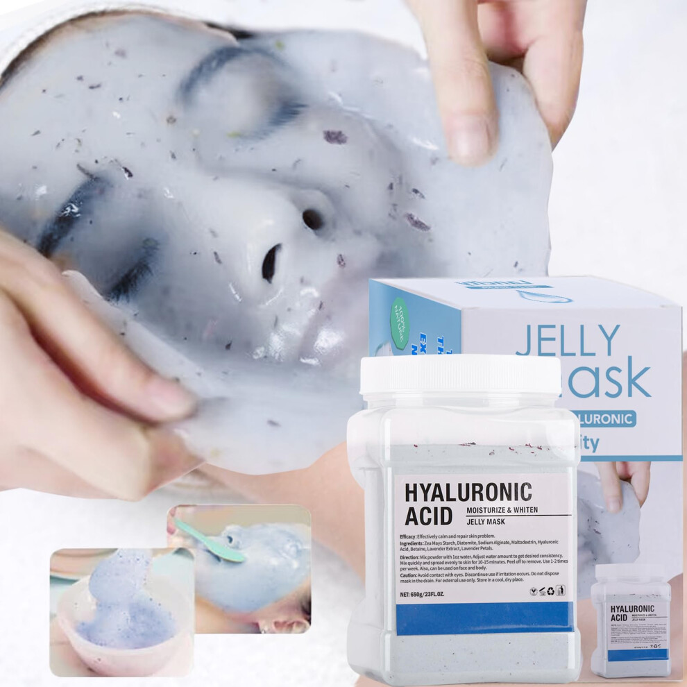 Hyaluronic Acid Jelly Face Mask Powder 23oz Deep Hydration Moisturizing Peel Off Facial Care