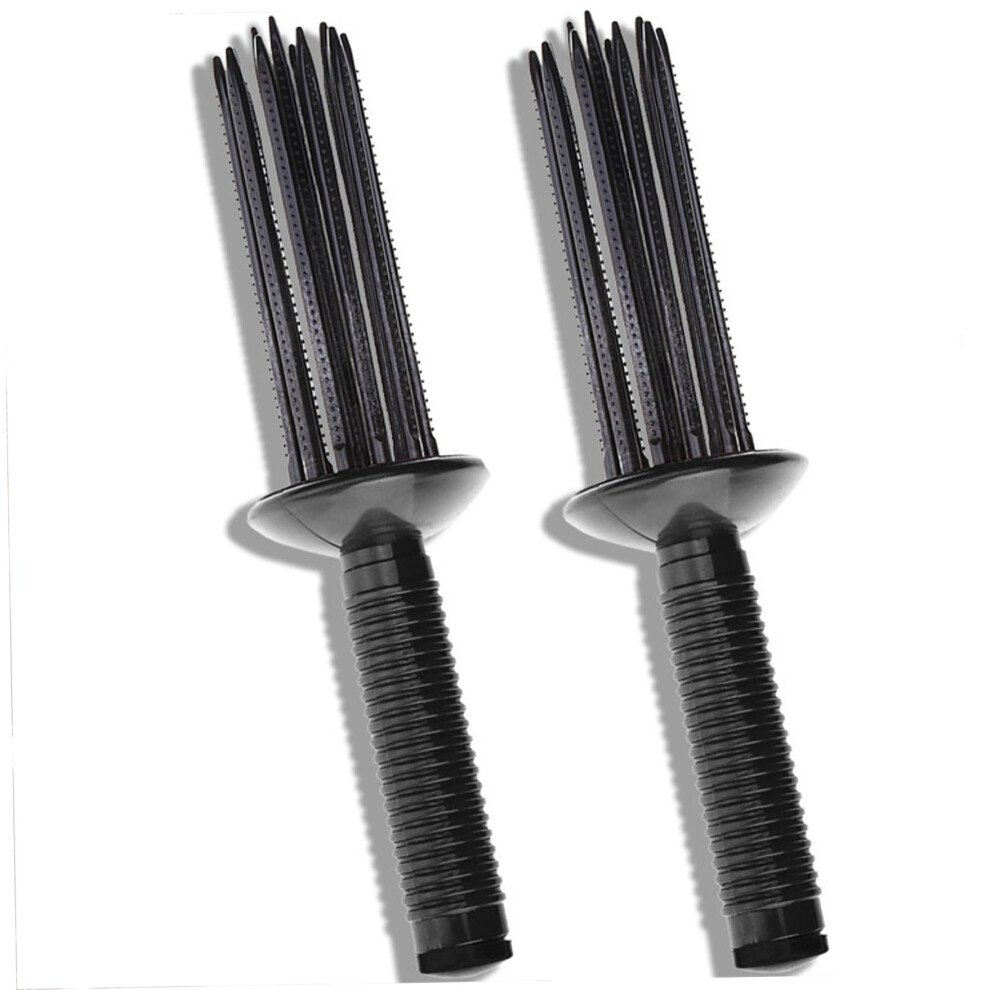 2Pcs Curly Hair Styler with 17Teeth Curling Comb, Heatless Volumizing Tool for Women and Girls