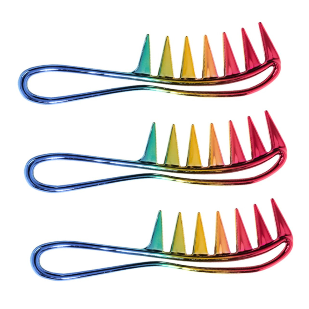Wide Tooth Comb for Curly Hair, 3pcs Detangling Comb for Wet and Dry Thick Hair Styling