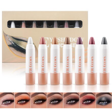Eyeshadow Stick Set 7 Colors Waterproof LongLasting Metallic Shimmer Cream Pencils for Eyes and Lips