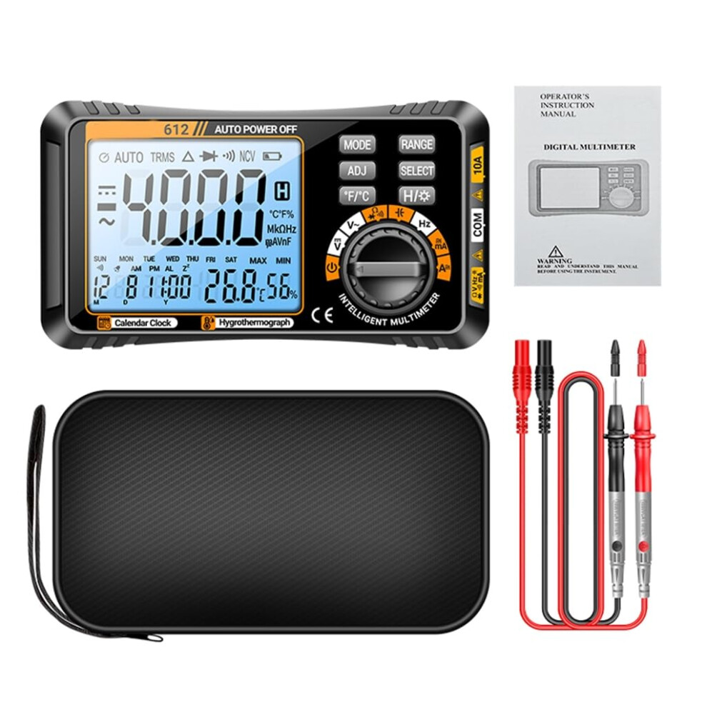 Digital Multimeter 4000 Counts Current Voltage Resistance Capacitance Tester For Electronics Black 9044945864519