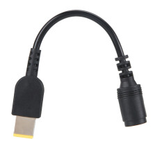 Adaptador de energia para notebook Lenovo com design fino e ponta quadrada, economize peso no seu kit de viagem com este adaptador portátil USB-C de