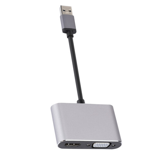 Display Transformer for Windows Devices, USB 3.0 to VGA+HD Multimedia Interface Adapter Ensuring High Speed Transfer and Plug and Play Functionality f 2