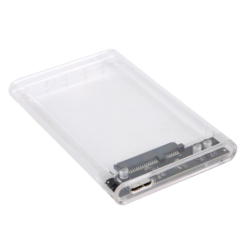 Εξωτερικό περίβλημα σκληρού δίσκου SuperSpeed USB3.0 με UASP SATA, διαφανές, φορητό, 2