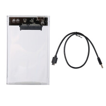 Εξωτερικό περίβλημα σκληρού δίσκου SuperSpeed USB3.0 με UASP SATA, διαφανές, φορητό,