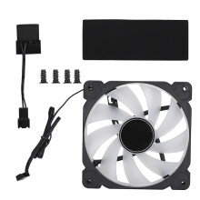 Ventilador ARGB innovador con efectos de iluminación personalizables para refrigeración radiante de PC, tamaño de 12 cm, funcionamiento silencioso