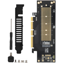 Pcie Interface Adapter For Dual M.2 Nvme Ssd, 2Mm Height-Enhanced M-Key Connector Ensures Full-Speed Operation Up To 40Gbps, Effective Ventilation