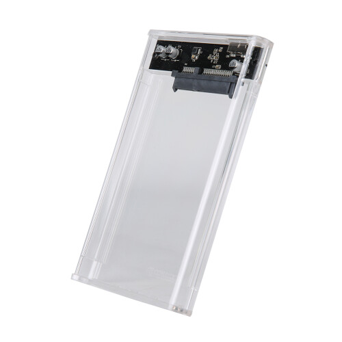 Εξωτερικό περίβλημα σκληρού δίσκου SuperSpeed USB3.0 με UASP SATA, διαφανές, φορητό, 1