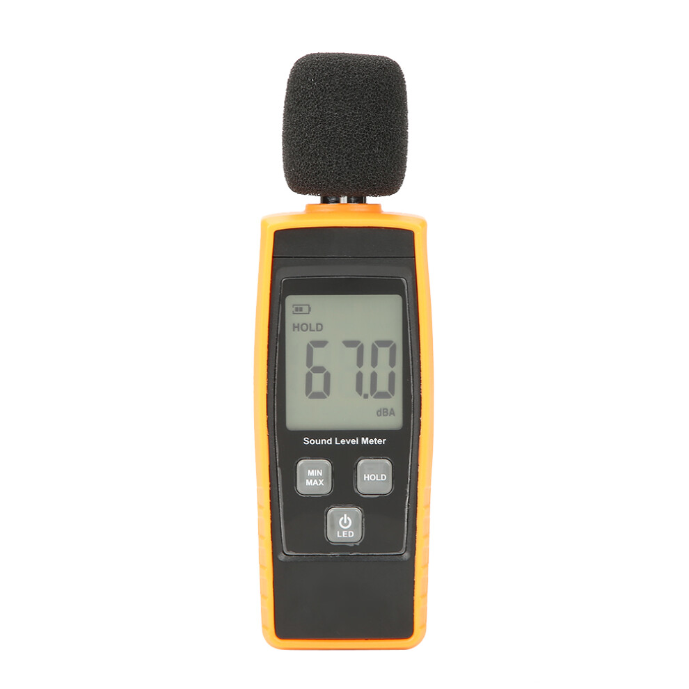 Sound Level Meter Digital Noise Monitoring Device Sound Analyzer Decibel Tester With Backlight Lcd Display Data Hold Auto Range Frequency Weighting 9423501834119