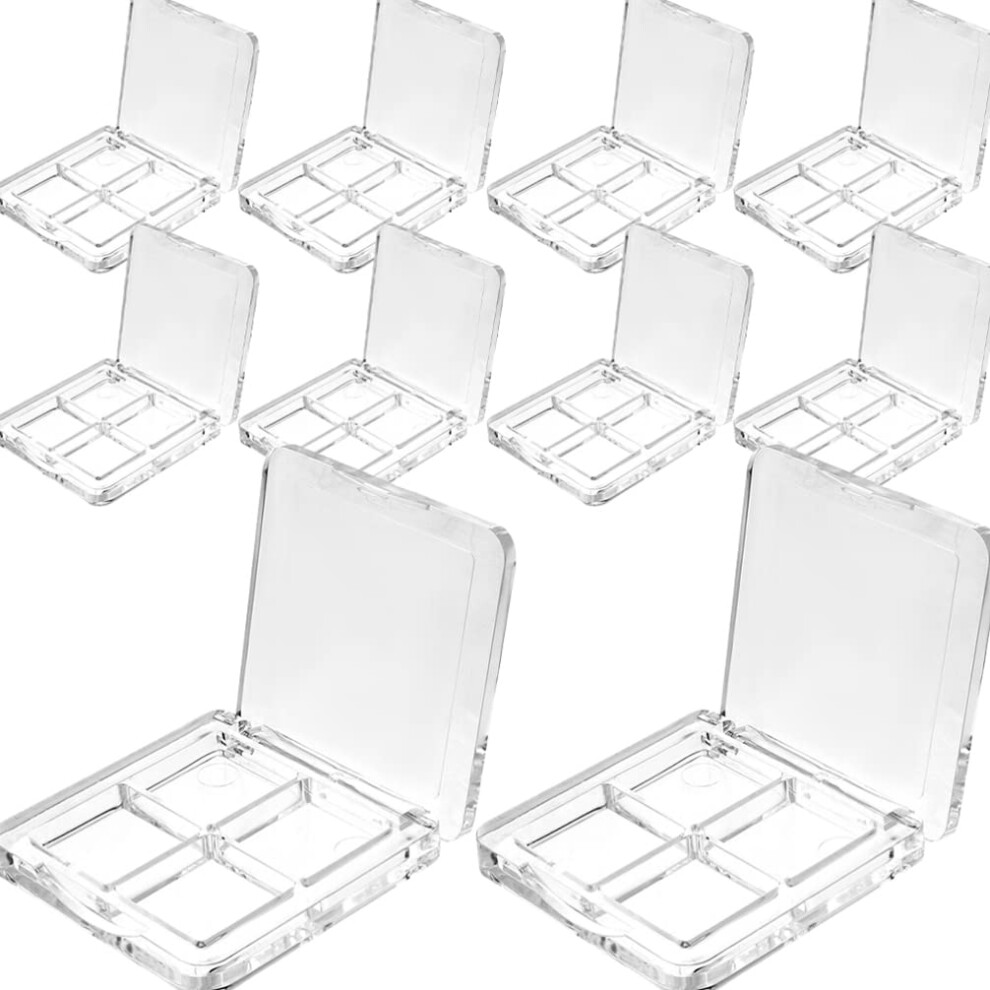 Empty Eyeshadow Palette Set,  Refillable Makeup Storage Case with 4 Grid Compartments