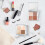 Empty Eyeshadow Palette Set,  Refillable Makeup Storage Case with 4 Grid Compartments 2