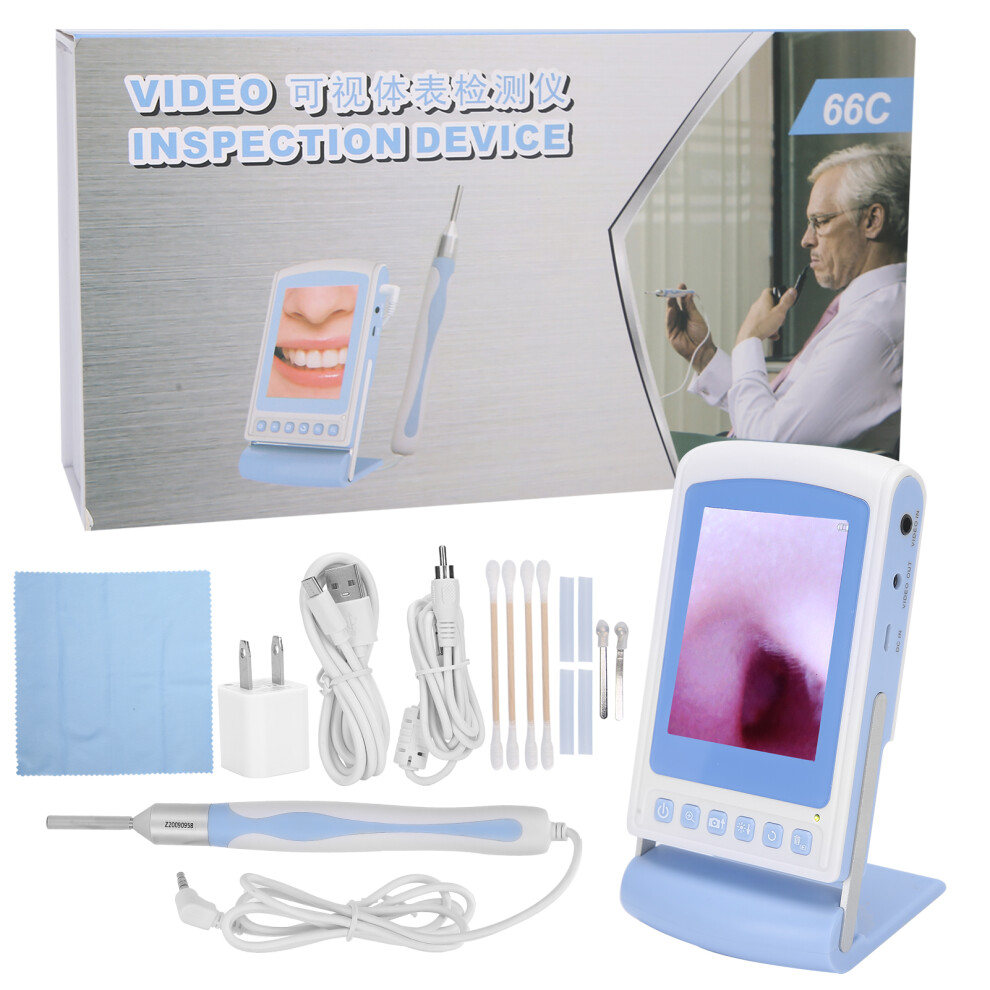 Digital Inspection Camera With LCD Screen, High Testing Accuracy HD Zoomable Micro Camera For Ear Nose Mouth Throat Check Includes Ear Pick Easy