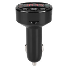FM Transmitter Bluetooth Car Adapter Hands-Free Calling Kit With LED Display And Dual USB Chargers TF U Disk Support Wide Voltage Input