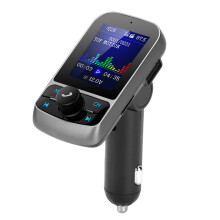 MP3 Music Play Wireless Car Bluetooth Adapter FM Transmitters HandsFree Call Receiver With Dual USB Charger Color Display TF Card Support And