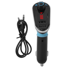 Bluetooth FM Transmitter For Car, Universal Handsfree Calling Music Controls Noise Suppression Full Duplex Sound Quality Dual USB Ports MP3 Player