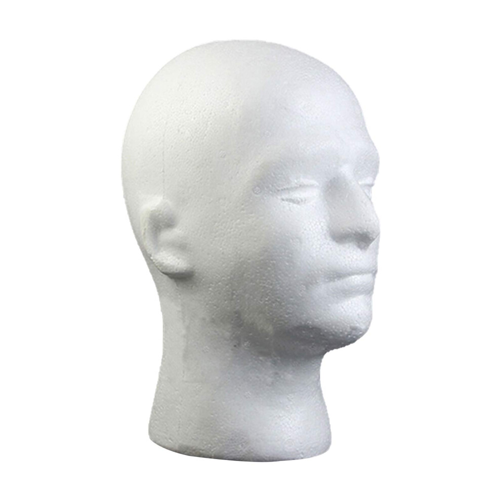Unisex Foam Mannequin Head Male Wig Display With Realistic Size For Hats And Salon Styling