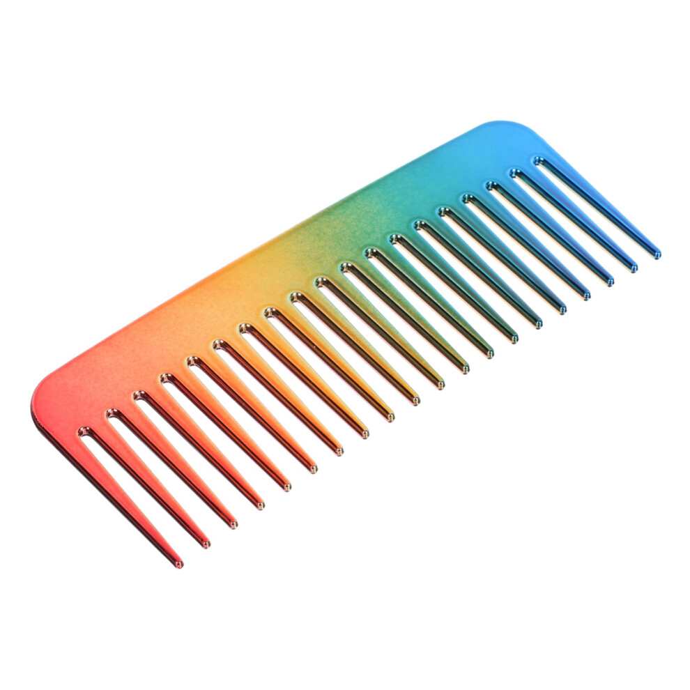 Unisex Wide Tooth Comb For Curly Hair, Antistatic Detangling, Heatresistant Styling, Gradient Color
