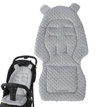Stroller Cushion Reversible Cotton Liner Breathable Thick Seat Pad for Baby Pushchair Car Seat Dining Chair Gray