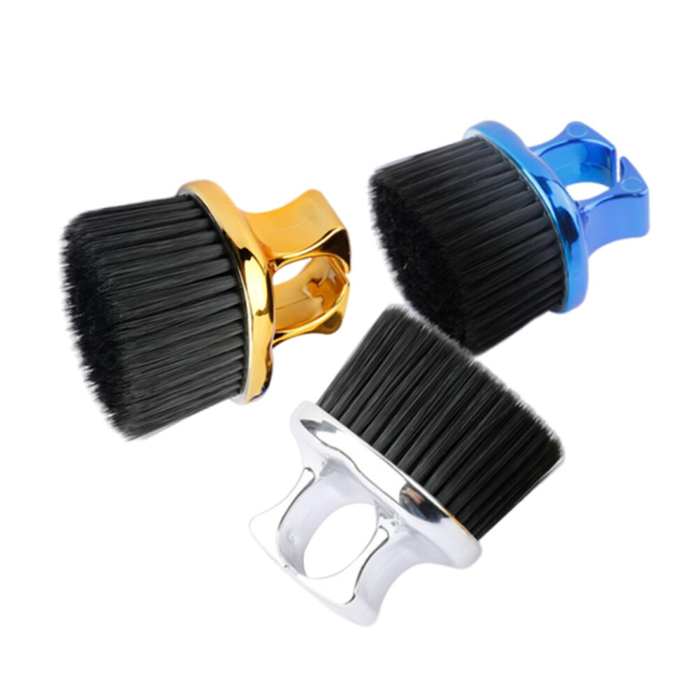 3Pcs Professional Barber Neck Duster and Beard Grooming Brush Set with Soft Nylon Bristles