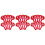 30Stk Multifunktionale Hand Scoreboards Hochwertigem Material Rot 7