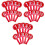 30Stk Multifunktionale Hand Scoreboards Hochwertigem Material Rot 6