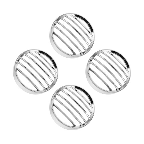 4Stk Silber Kunststoff Scheinwerfergitter Schutz Retro Look 2