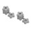 8Pièces Roue De Manœuvre Cylindrique Aluminium Gris Durable Précise 7