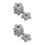 8Pièces Roue De Manœuvre Cylindrique Aluminium Gris Durable Précise 4