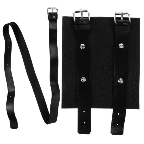 2Pièces Ceinture -Épée En Cuir PU Noir Et Stylée 2