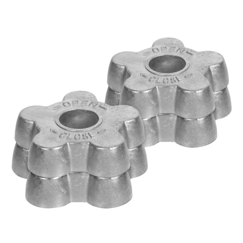 8Pièces Roue De Manœuvre Cylindrique Aluminium Gris Durable Précise 2