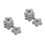 8Pièces Roue De Manœuvre Cylindrique Aluminium Gris Durable Précise 6