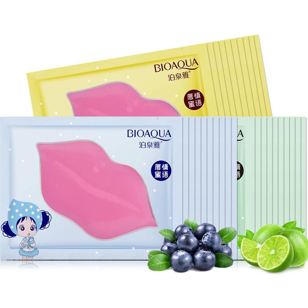 30 Pack Collagen Lip Mask for Deep Hydration and Plumping, AntiAging Moisturizing Care